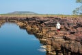 Lure fishing in a Kimberley gorge Royalty Free Stock Photo