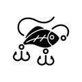 Lures black glyph icon