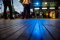 Lurred silhouettes of people and dance floor Royalty Free Stock Photo