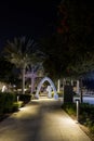 Lusail Marina park night view. Royalty Free Stock Photo