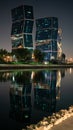 Lusail,Qatar- 01 January 2019 : Beautiful lusail tower during the night