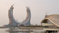 Lusail, Qatar - July 30, 2021: Beautiful morning view of Lusail Marina City