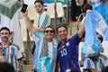 Argentinians fans in the match between Argentina National Team vs. Saudi Arabia National Team Royalty Free Stock Photo