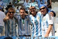 Argentinians fans in the match between Argentina National Team vs. Saudi Arabia National Team Royalty Free Stock Photo