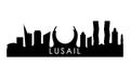 Lusail skyline silhouette.