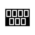 Luscher test glyph icon vector illustration black