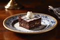 Luscious Brownie with dollop of fresh whipped cream