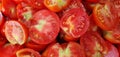 Luscious close-up of succulent tomatoes, radiating freshness and irresistible juiciness