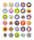 Cakes Flat Icons Pack