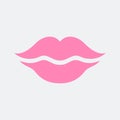 Luscious full lips graphic illustration