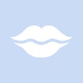 Luscious full lips graphic illustration