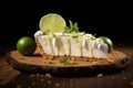 Luscious Lime pie slice. Generate Ai Royalty Free Stock Photo