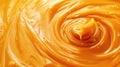 A luscious liquid toffee background with swirling melted caramel evokes indulgent sweetness. Tempting, Ai Generated