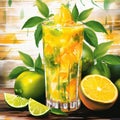 Luscious Mango Mojito in a Tropical Paradise