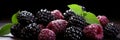 Luscious and tempting mulberry background banner for captivating and vibrant visuals