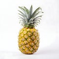 Fresh pineapple isolated white background AI generated Royalty Free Stock Photo