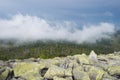 Lusen mountain top panorama, Bavarian forest, Germany