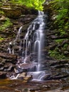 Cascading waterfall in Ricketts Glen State Park in Pennsylvania