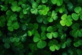 Lush Clover leaves. Generate Ai