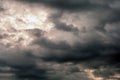 Lush dramatic clouds background at dusk Royalty Free Stock Photo