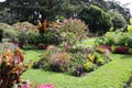 Lush flowerbeds and immaculate lawn