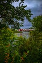 Lush Foliage Framing The Peace Bridge