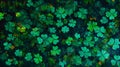 Lush green clovers create a captivating texture, embodying luck and the essence of stpatrick s day