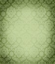 Lush Green Damask Pattern Wallpaper Texture