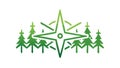Lush Green Forest Compass for Eco-Conscious Direction, vector design Generative AI Royalty Free Stock Photo