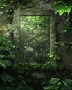 Lush green forest frame Royalty Free Stock Photo