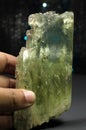 Lush Green hiddenite Var Spodumene Kunzite Crystal Royalty Free Stock Photo