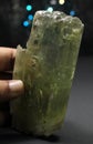 Lush Green hiddenite Var Spodumene Kunzite Crystal Royalty Free Stock Photo