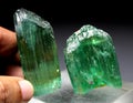 Lush Green hiddenite Var Spodumene Kunzite Crystal Royalty Free Stock Photo