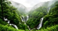 AI-generated Lush Green Highlands During Monsoon Royalty Free Stock Photo