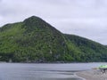 Lush green hill side along Bonne Bay at Norris Point Royalty Free Stock Photo