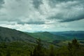 The lush green Kraishte mountain ranges in Bulgaria, Europe, in spring,