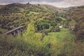 Lush green mountains, hills of the countryside in England, UK, E Royalty Free Stock Photo