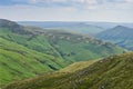 Lush green mountains, hills of the countryside in England, UK, Europe. Royalty Free Stock Photo