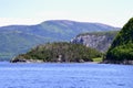 Lush green scenery along Bonne Bay