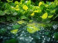 Lush Green Water Reflections Royalty Free Stock Photo