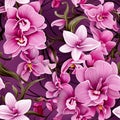Lush orchid pattern for mugs Royalty Free Stock Photo