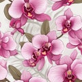 Lush orchid pattern for wrapping paper Royalty Free Stock Photo