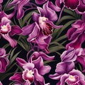 Lush orchid pattern for wrapping paper Royalty Free Stock Photo