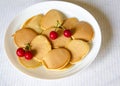 Lush pancakes pancakes with berries and jam Royalty Free Stock Photo