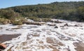 Lush Riverbanks and Rocky Bell Rapids Royalty Free Stock Photo