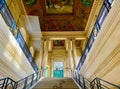 The staircase inside the Carnavalet Museum in Paris