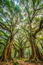 Lush Trees in Rani Forest Royalty Free Stock Photo