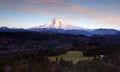 Lush Valley Leads To Mountan Landscape Mount Hood Cascade Range