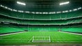 Green Football Stadium field Royalty Free Stock Photo