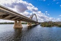 The Lusitania Bridge over the Guadiana River in Merida, Extremadura, Spain Royalty Free Stock Photo